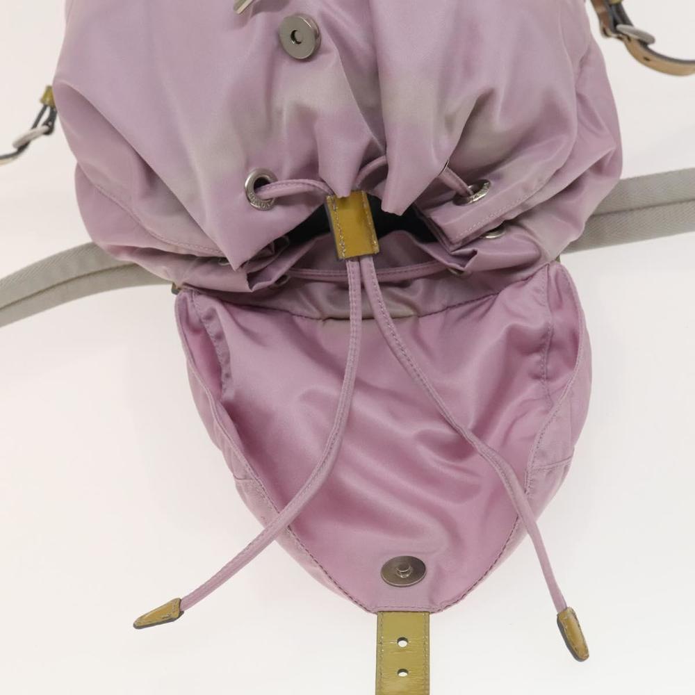 PRADA Backpack Nylon Pink Silver Auth fm4758 - Picture 9 of 16